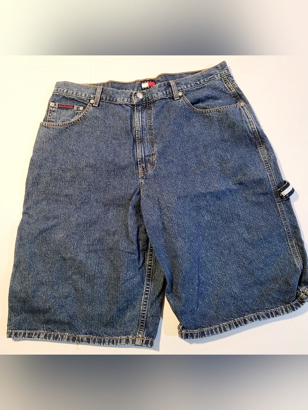 Vintage Y2k Tommy Hilfiger Cargo Baggy Jean Shorts Mens Size 38